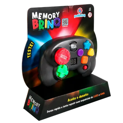 Jogo eletrônico Memory Brinq na embalagem