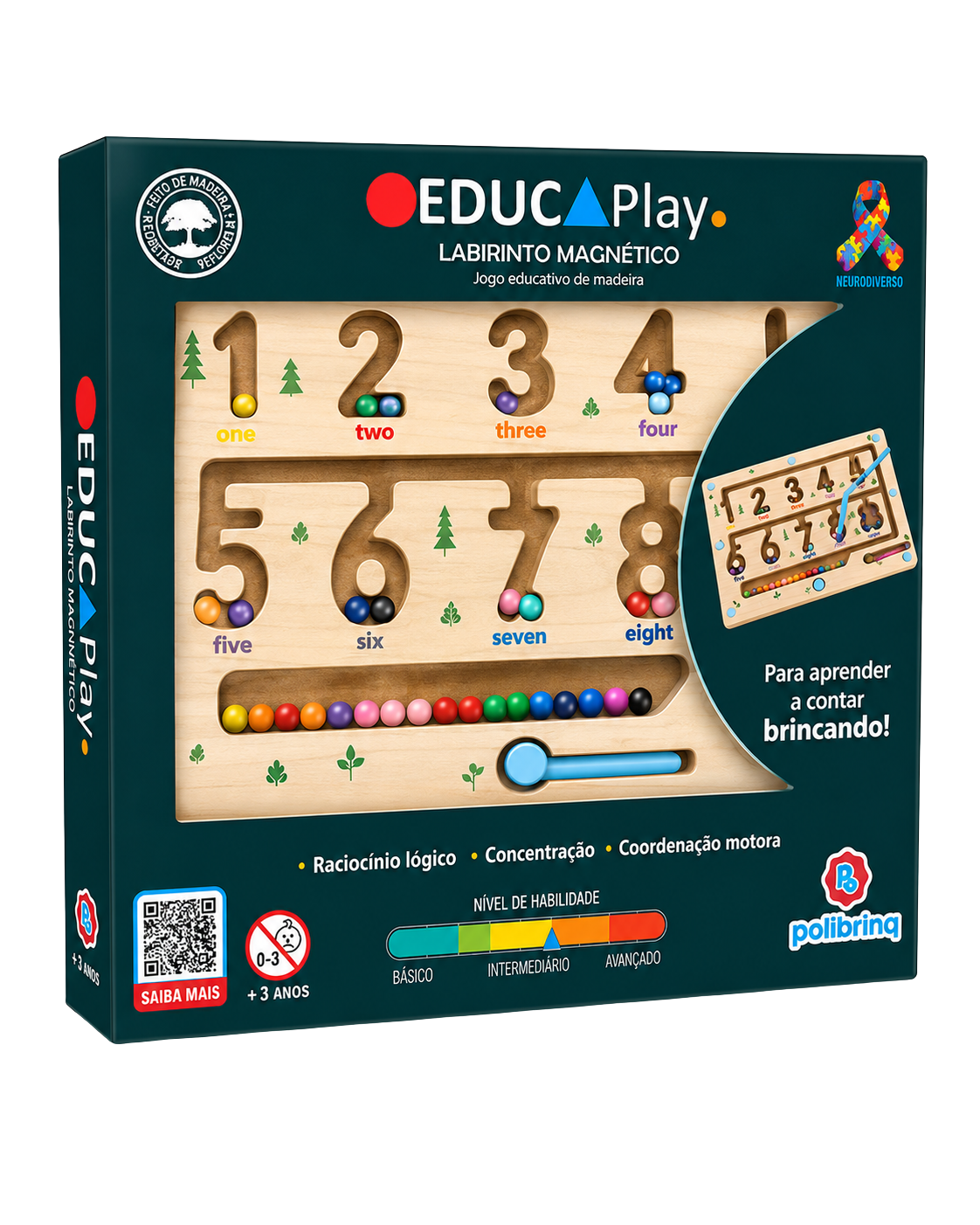 Labirinto Magnético EducaPlay — madeira educativa